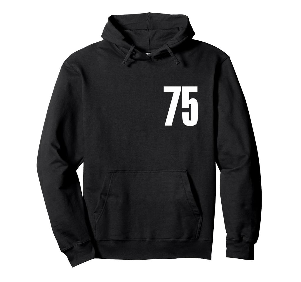 Number Seventy Five #75 Sports Team Uniform Birthday 75 Hoodie