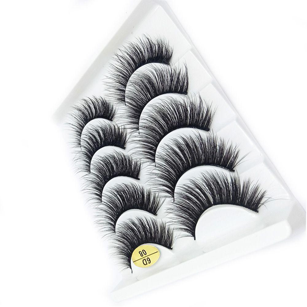 Tools Wispy Flared Natural Long False Eyelashes Eye Lash Extension Crisscross 6D Faux Mink Hair