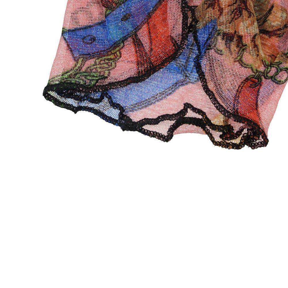 Wave point Ruffle Edge Flower Stripe Female Shawl Printed Scarf Korean Style Scarves Summer Bib