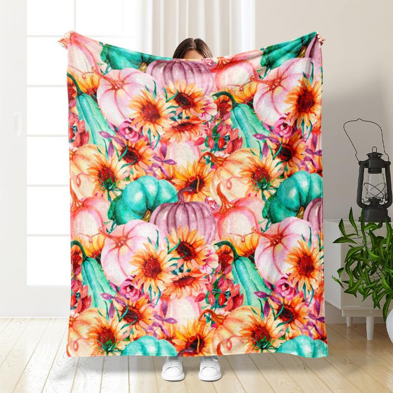 Classic Halloween Cartoons digitalprinted polyester Bedroom velvet flannel soft sofa cover blanket Fleece soft sofa cover