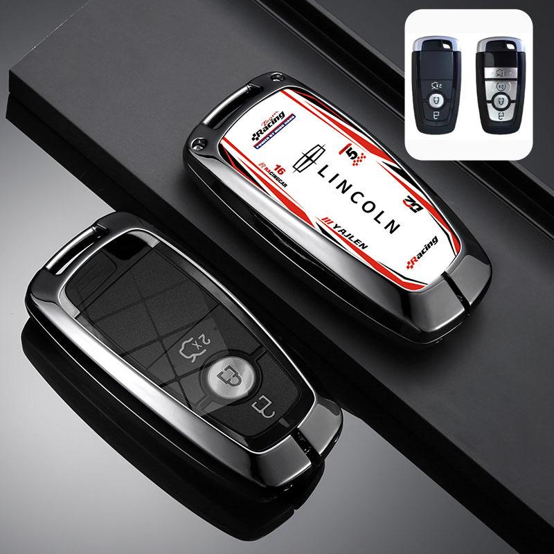 TPU Car Key Cover Case Bag for Lincoln Continental MKC MKZ MKX Navigator Z Nautilus Aviator Corsair 2017 2018 2019 2022 Keychain UU111