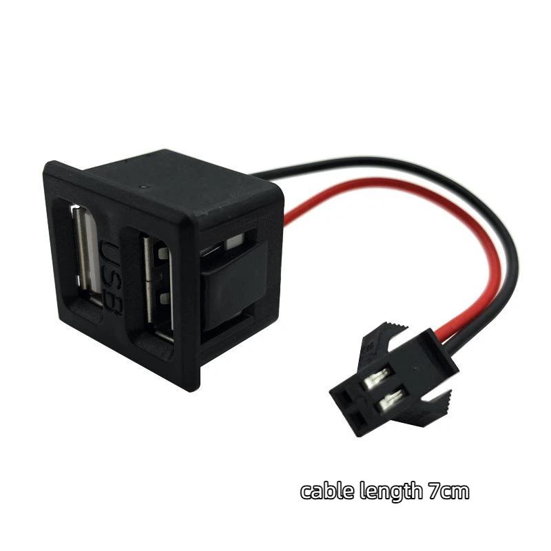 Двухпортовая USB-C розетка для зарядки, двухслойное основание с разъемами USB, быстрая зарядка, со встроенной USB-лампой для чтения, для путешествий