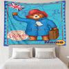 Custom Name Paddington Bear Print Tapestry, Backdrop, Easy Setup, Ideal for Bedroom, Office & Living Room, with Aesthetic Wall Hanging Decor.