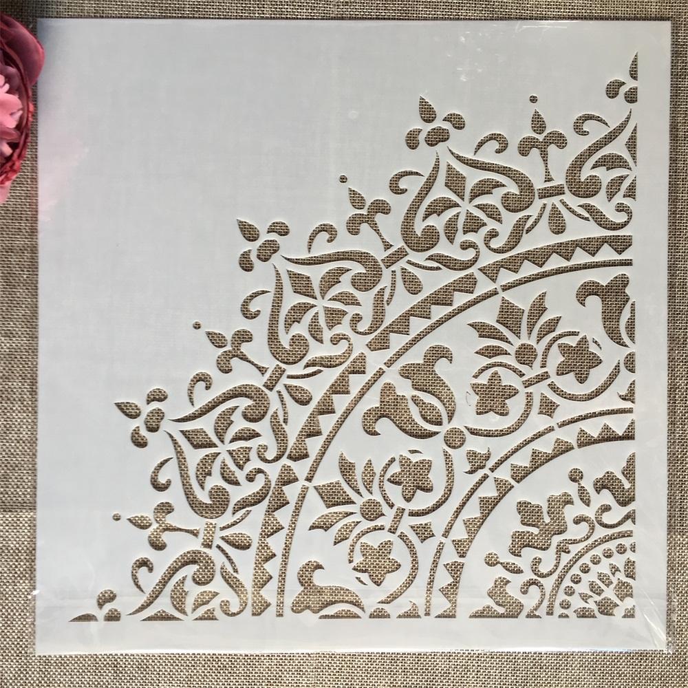 4 шт./компл. 30*30 см Мандала 1/4 колесо круглый DIY многослойные трафареты для рисования раскраска для скрапбукинга тиснение альбом декоративный шаблон