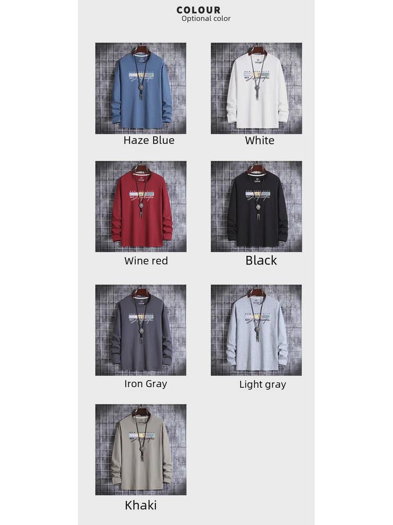 Мужская модная толстовка с длинным рукавом из чистого хлопка - весна/осень 2022 г.