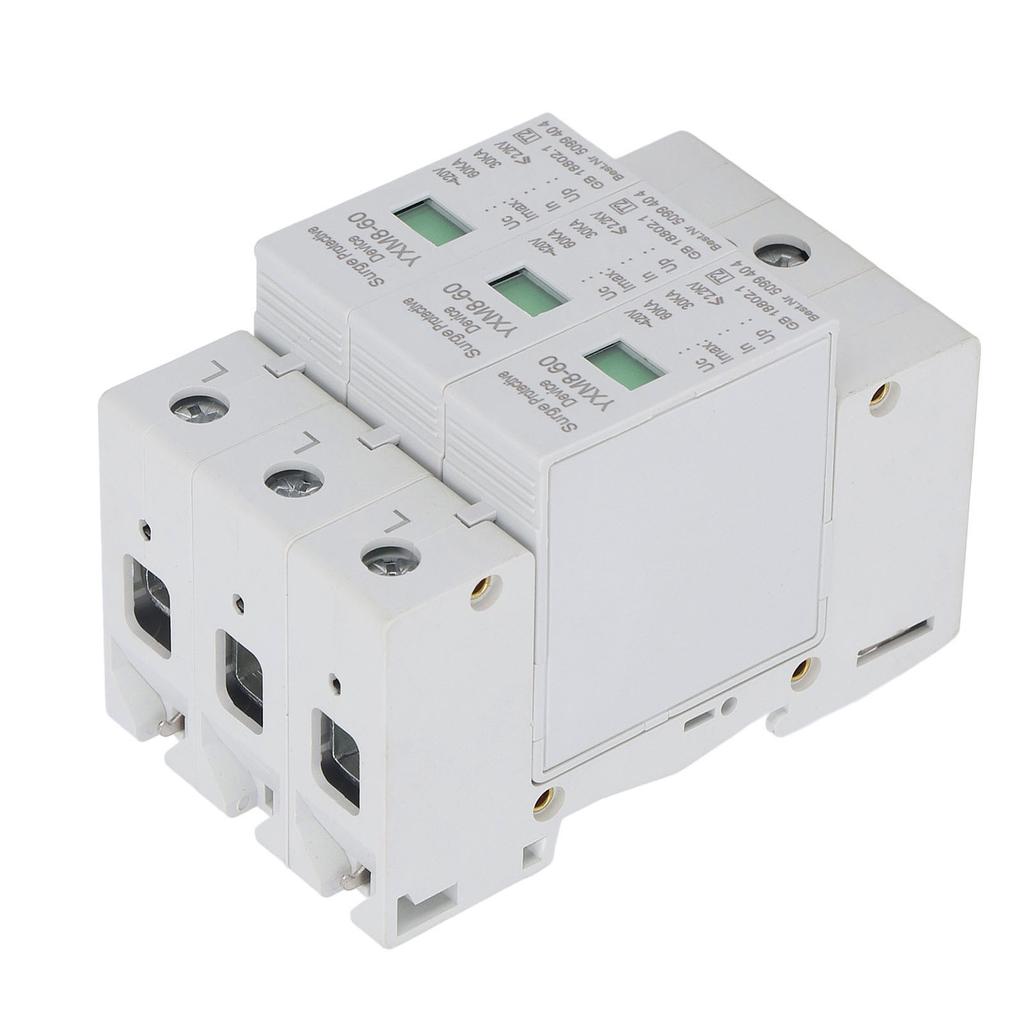 Устройство защиты от импульсных перенапряжений 3P Огнестойкий материал ПК Модуль защиты от перенапряжения Разрядник 60 кА 420 В