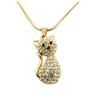 Les Trésors De Lily [P8650] - Golden White 'Cat' Designer Necklace - 25x10 Mm