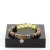 Stones and Minerals. Citrine + Hematite + Wood Pearl Bracelet 8 Mm. Made In France.
