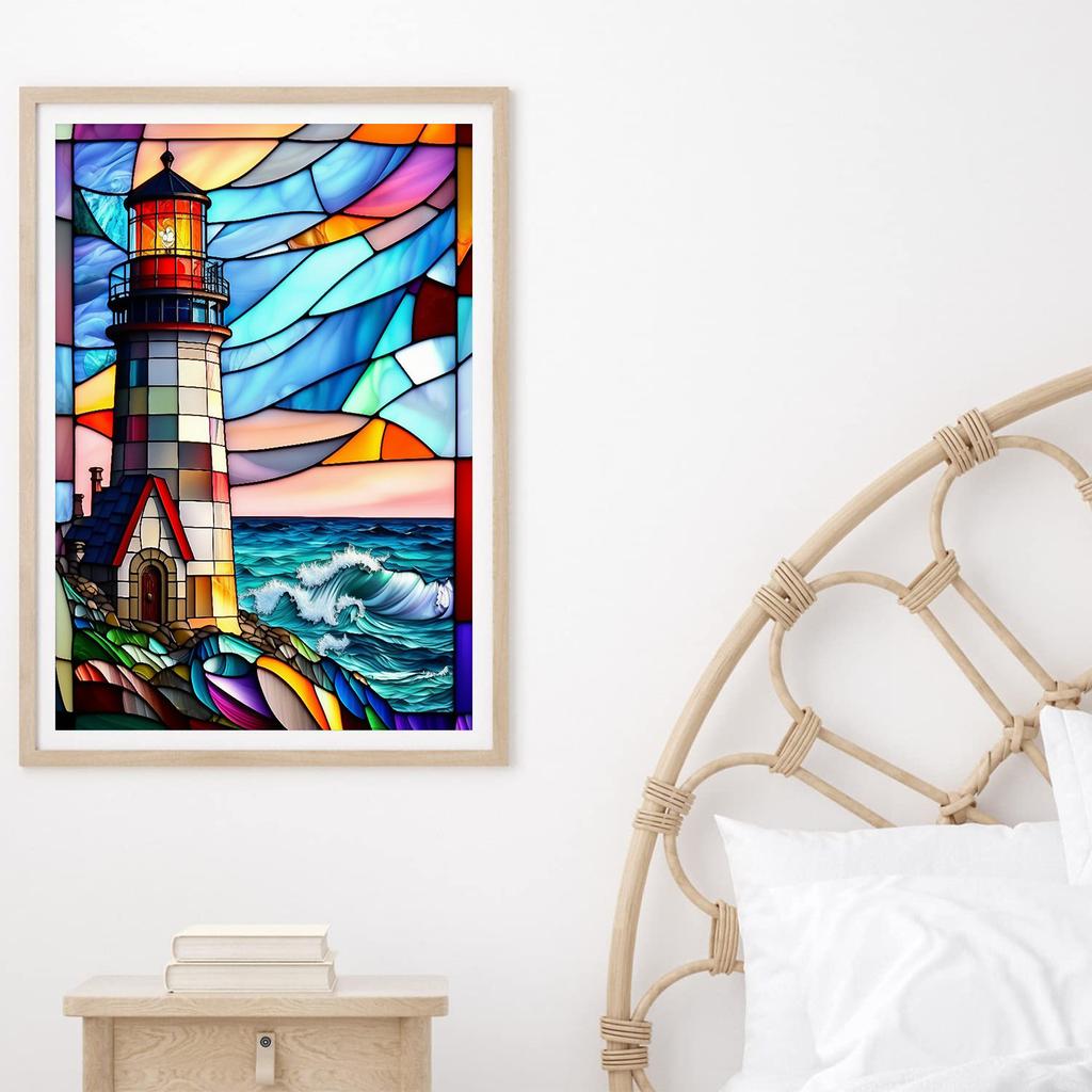 5D DIY Алмазная картина Маяк Колибри Стекло Картина Алмазная вышивка Набор для вышивки крестом Полный горный хрусталь Мозаика Украшение дома