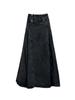 Women's A-line Denim Pleated Skirt Vintage 90s Aesthetic Y2k Long Jean Skirt Harajuku Korean Cowboy Skirts Clothes Summer