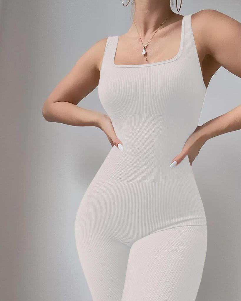 2025 European & American Stylish Basic Camisole Yoga Jumpsuit