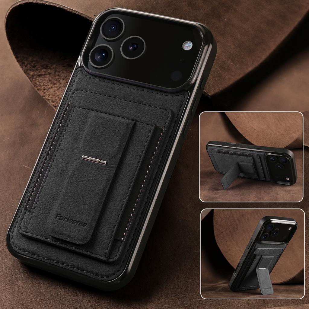 Бизнес-магнитная карта Слоты Кожаный чехол для телефона для iPhone 17 Pro Max 16 15 Plus 14 13 12 11 Pro Max Mini 16E Крышка-подставка