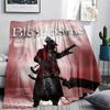 1 шт. Фланелевое одеяло с принтом Bloodborne, Высококачественное, Удобное для всех сезонов, Декор для дома, Тепло и уют, Идеально подходит для подарков