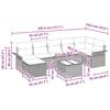 Garden Sofa Set with Cushions 8 pcs Black Poly Rattan