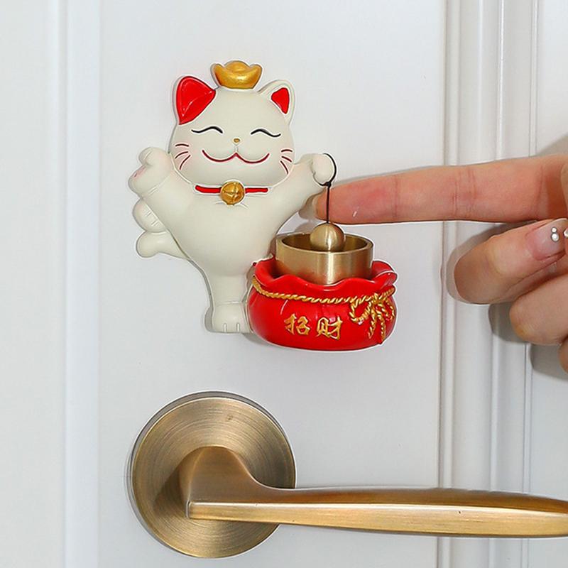 Cute Japanese Lucky Cat Door Bell Front Doorbell Wind Chime Wireless Door Bell Doorbell Door Opening Entrance Bell Home Decor