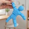 Flexible Jointed Robot Ornament 3D Printed Action Figure, Multiple Pose Articulated Unique Gift for Craft Enthusiasts Figurine, Collectable
