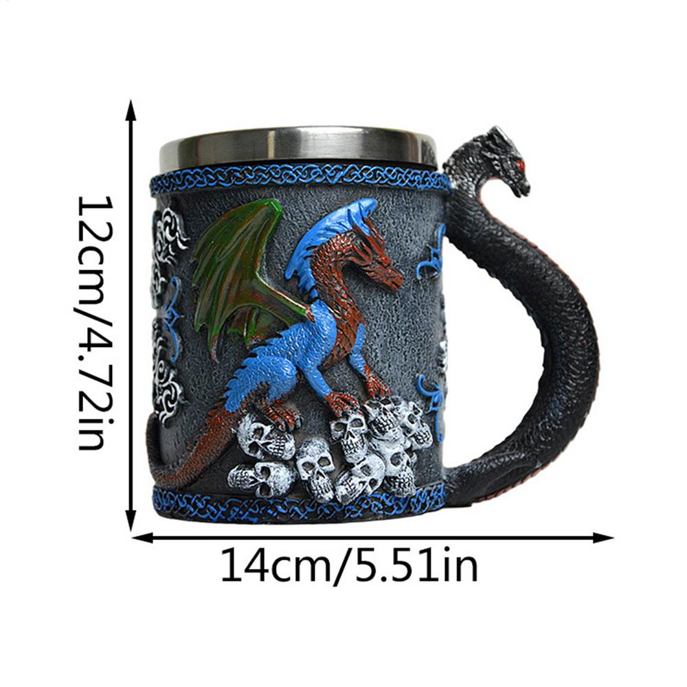 Средневековая кружка 3D чашка с драконом походная кружка домашний декор тематические принадлежности для вечеринок средневековая посуда для кофе чая молока напитка