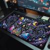 Pac-Man Large Size Mouse Pad Large Gaming Table Cushion Non-slip Laptop Tablet Big Mousepad XXL Mat Mini PC Playmat With Lock edge