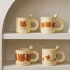 Bear Ceramic Mug Cute Cartoon Creative High Looking Household Coffee Couple Breakfast Cup Gift