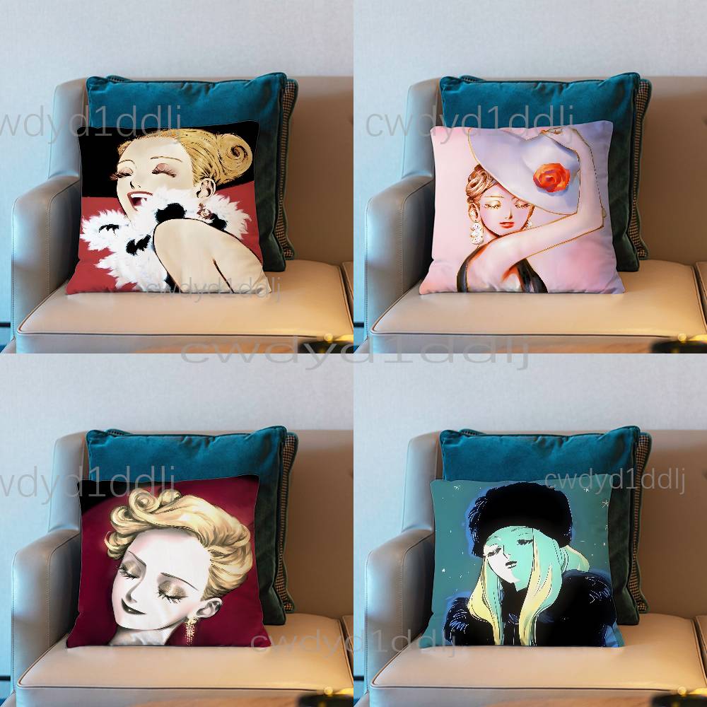 VVeil Emma Anime Pillow Case Cover Square Sofa With For Pattern Comfortable Cushion suitable Of Room