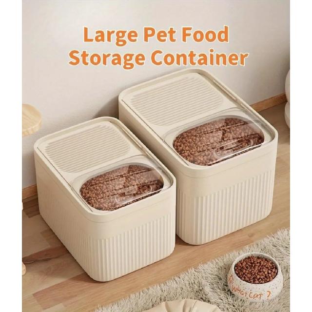 5/10/15kg Large Capacity Moisture Proof Dog Cat Dry Food Bin for Pet Supply Storage Dog Food Storage Container with Airtight Lid