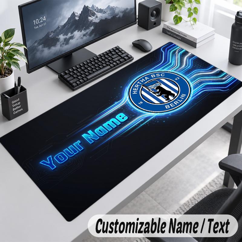 Custom Name Text Mouse Pad hertha bsc Personalized Desk Pad For Work And Gaming