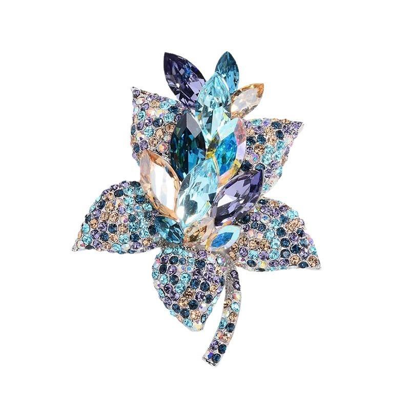 Роскошная цветочная брошь, Высококлассная женская изысканная и индивидуальная брошь для пальто, Нишевый дизайн, брошь в виде букета цветов