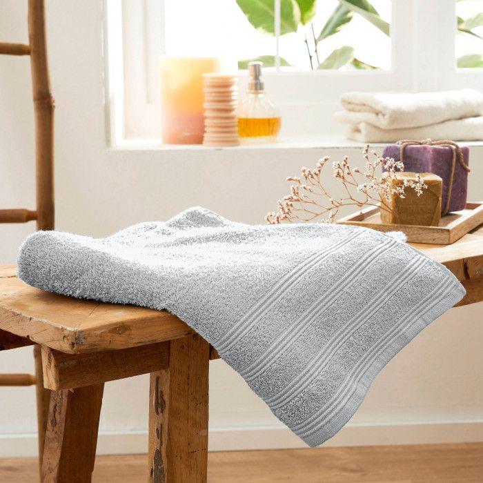 Lot de 3 draps de douche "Spa" 70 x 140 cm / 400 gr/m² - "Spa" Perle