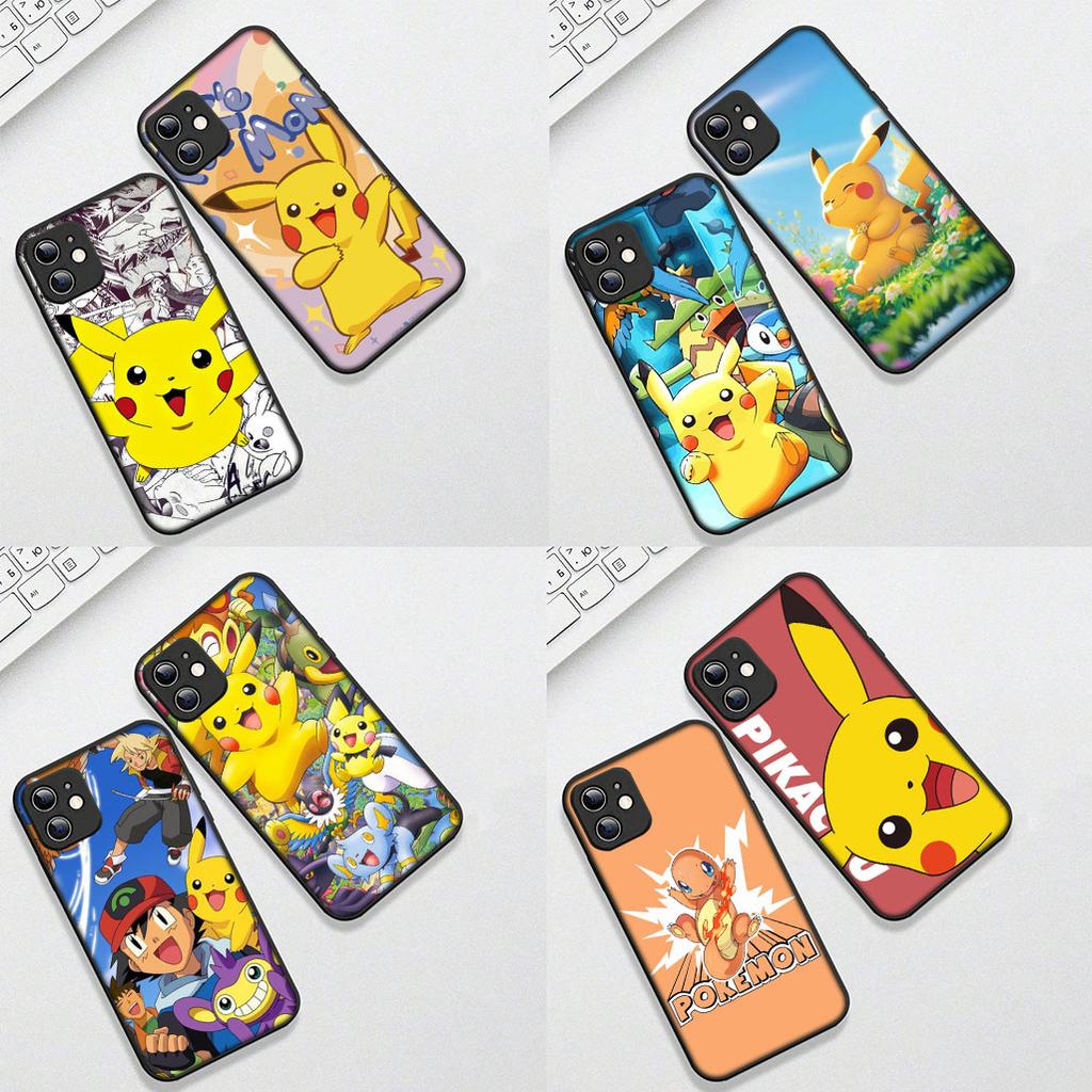 Casing for Apple iPhone 16 14 15 Plus 11 Pro Max 16E ProMax + 16Plus 15+ 14+ Phone Cover Soft Case Cartoon P-Pokemons P-Pikachus