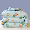 All-Season Cute Cartoon Print Comforter Adults Children Thick Warm Winter Quilts Single Double Size Soy Fiber Soft Quilt for Bed