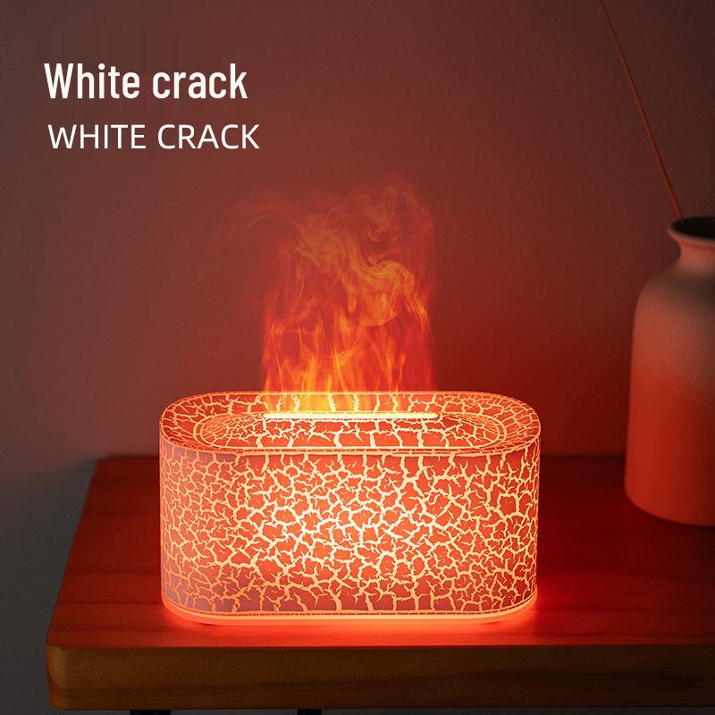 USB-аромадиффузор «Пламя» с текстурой под дерево и семицветной светодиодной подсветкой