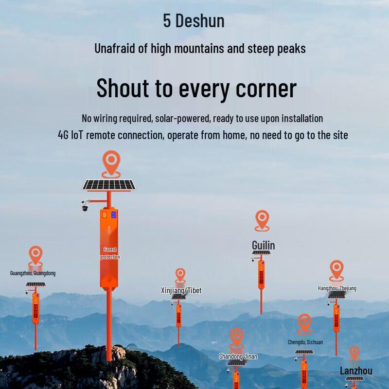DESHUN Solar Outdoor Motion Sensor Voice Announcer (CN version)