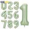 40inch Olive Green Digital Foil Balloons Number 0 1 2 3 4 5 6 7 8 9 Kids Adult Birthday Wedding Party Decorations Baby Shower