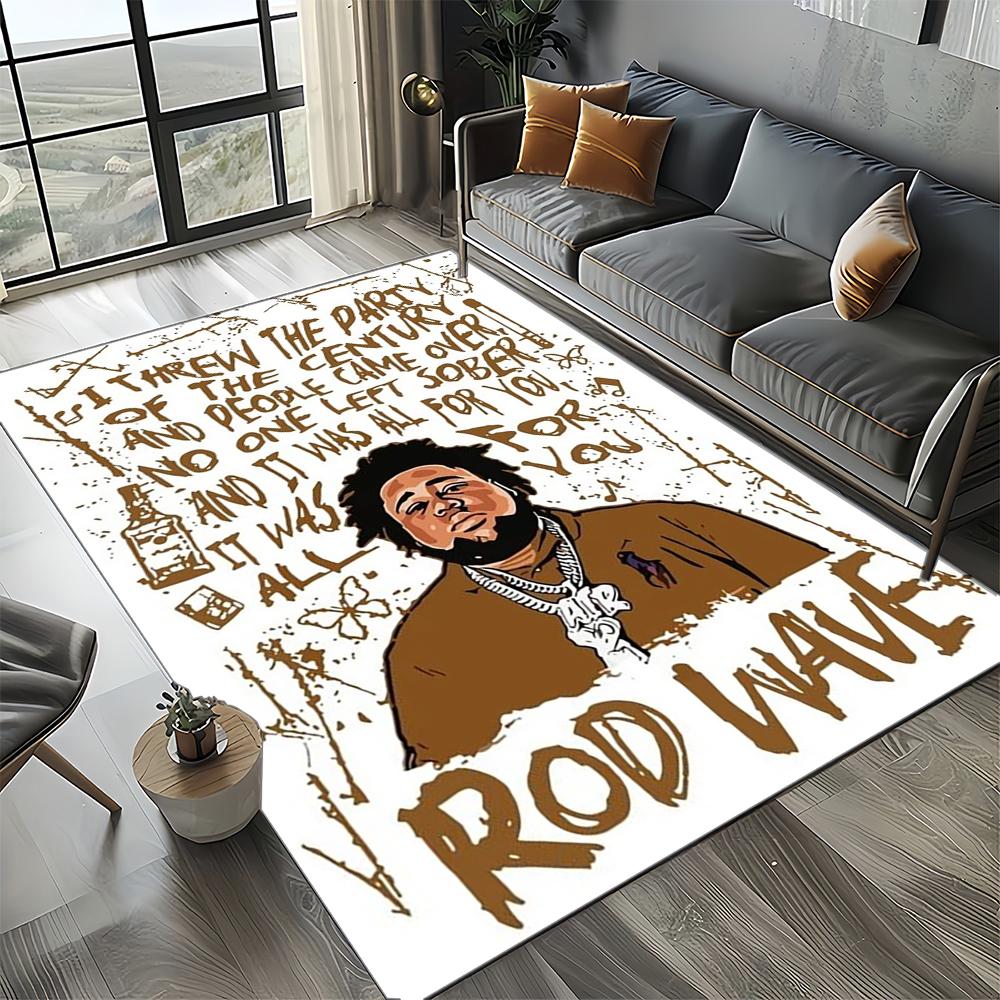 3D Printing Rod Wave Rapper Area Rug,Carpet Rug for Home Living Room Bedroom Sofa Doormat Decor,kids Play Non-slip Floor Mat