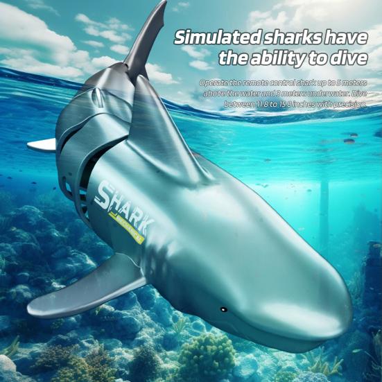 2,4 ГГц пульт дистанционного управления игрушка акула летний открытый бассейн озеро пруд ванна автоматическое подводное плавание радиоуправляемая акула лодка игрушка мальчики девочки рождественский подарок