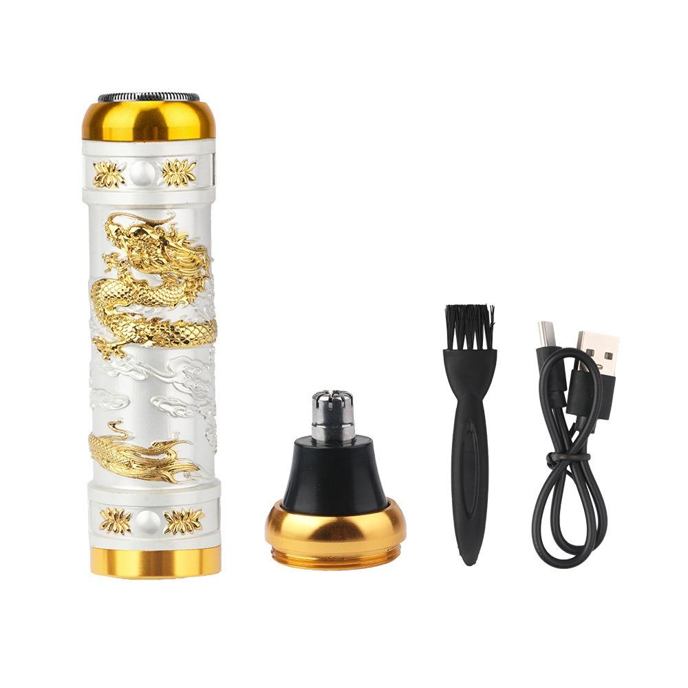 Профессиональная электробритва с Т-образным лезвием, машинка для стрижки волос, USB перезаряжаемая беспроводная бритва для бороды, триммер для носа и ушей, бритва, праздничный подарок для него