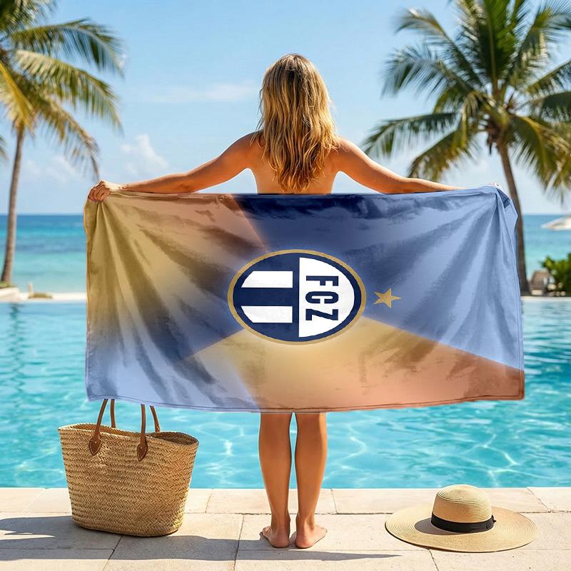 FC Zürich print Quick Dry Beach Towel Microfiber Absorbent Portable Travel Swimming Towel