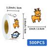 500 Sheets/Roll Cute Little Animal Roll Roll Sticker Children'S Cartoon Hedgehog Deer Cartoon Mix And Match Sticker