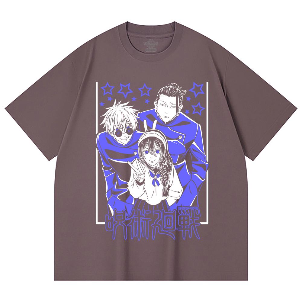 230 Gsm 100% Cotton Jujutsu Kaisen V54 Print Unisex Heavy Cotton T Shirt