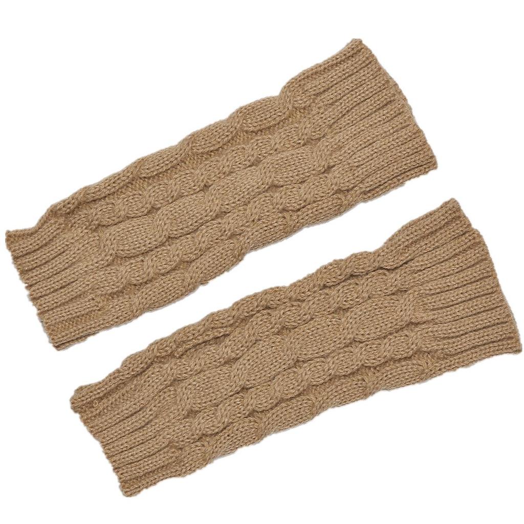 Осень и Зима Короткие Вязаные Перчатки без Пальцев Мужские и Женские Вязаные Теплые Рукава Половина Пальца EMA