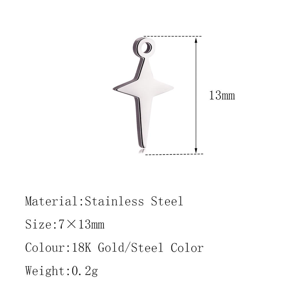 5PCS Mini Star Moon Charms For Making Necklace Bracelet Pendants Findings stainless steel Flower Love Charm DIY Handmade Jewelry