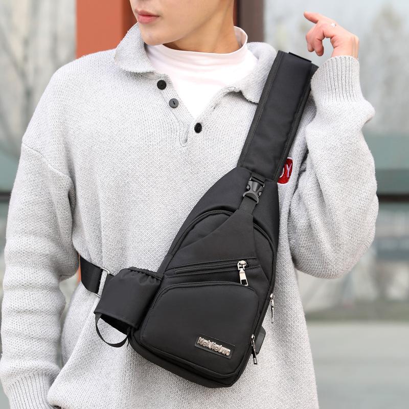 Боковая сумка новая сумка через плечо зарядка спортивная нагрудная сумка на открытом воздухе косая сумка usb мужская боковая сумка через плечо