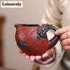 310 мл подлинная китайская исинская фиолетовая глина ярмарка чашка ча хай мастер ручной работы ручка даргон чайный кувшин цзыша чайный сервиз аксессуары