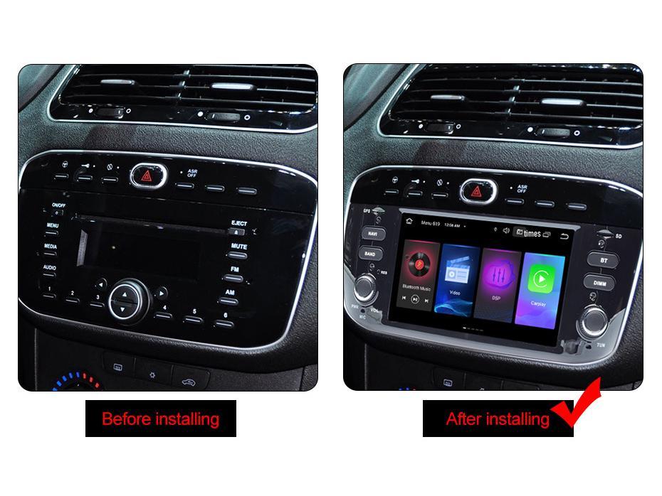 Fiat Punto GPS Навигация Carplay с камерой заднего вида и Bluetooth CD системой