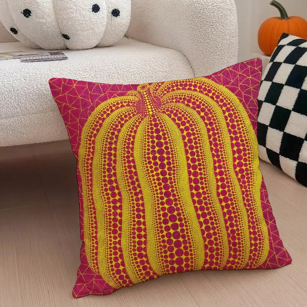 DOT ART YYAYOI KUSAMA Cushion Cover Throw Pillow Cover Hidden Button Durable Polyester Chair Cushion
