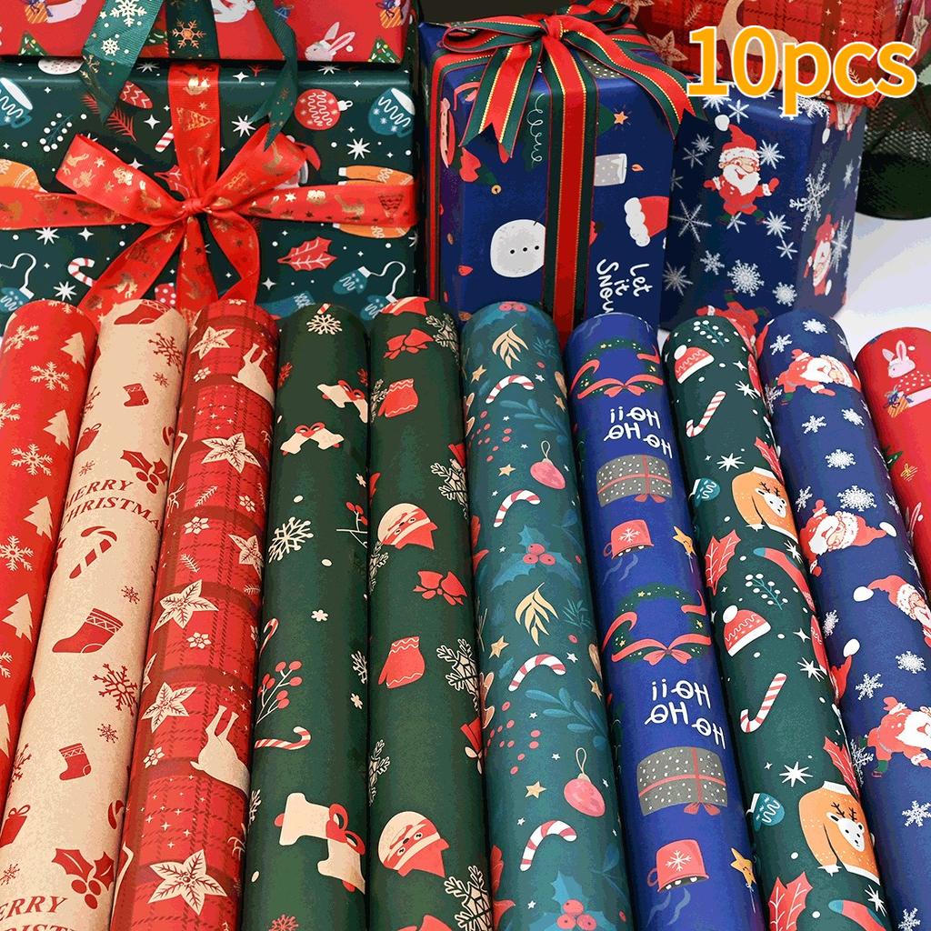 5/10/20pcs Extra Long 70x49 Cm Large Christmas Wrapping Paper & Gift Wrap Sets Ideal for Christmas Party Decorations Craft Paper