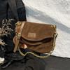 Retro Frosted Elk Leather Messenger Bag - Women's 2024 Hobo Shoulder Bag