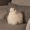 INJOI Plush Alpaca Toy, Fluffy and Cute, Handmade with Rare Natural Alpaca Fur, Perfect for Anniversaries and Special Occasions, Gift (22cm, White,