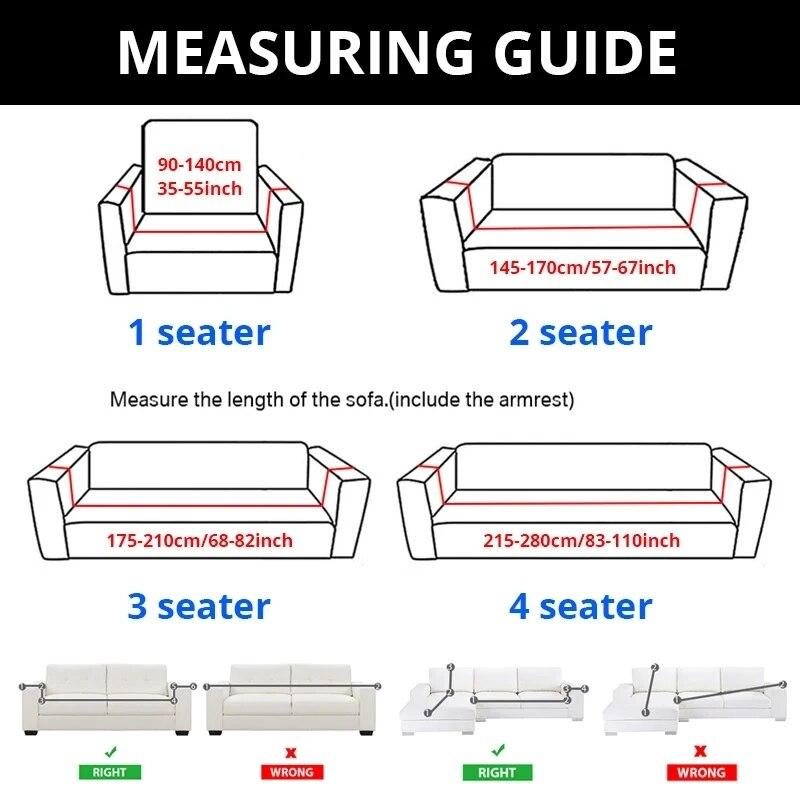 Luxury Velvet Sofa Cover Super Warmthick Elastic Couch Cover For Living Room Solid Color Furniture Protector Armchair Slipcover