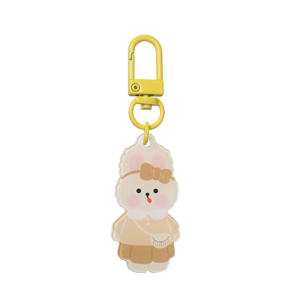Fashion Jewelry Acrylic Phone Chain Bag Pendant Rabbit Cat Bear Keyring Keychains